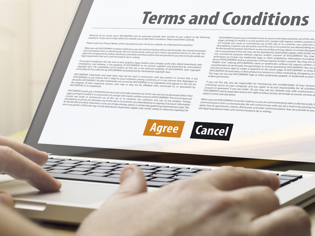 Sale of Goods Distance Selling Terms and Conditions
