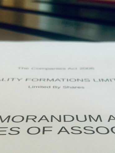 Memorandum Of Association For Private Company Limited By Shares
